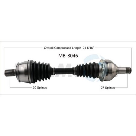 Surtrack Axle Cv Axle Shaft, Mb-8046 MB-8046